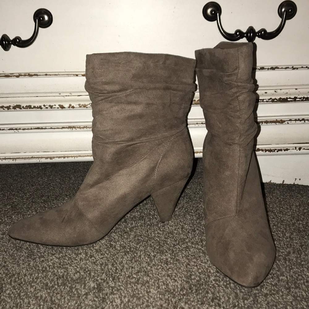High heel booties
